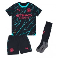 Fotbalové Dres Manchester City Matheus Nunes #27 Dětské Alternativní 2023-24 Krátký Rukáv (+ trenýrky)